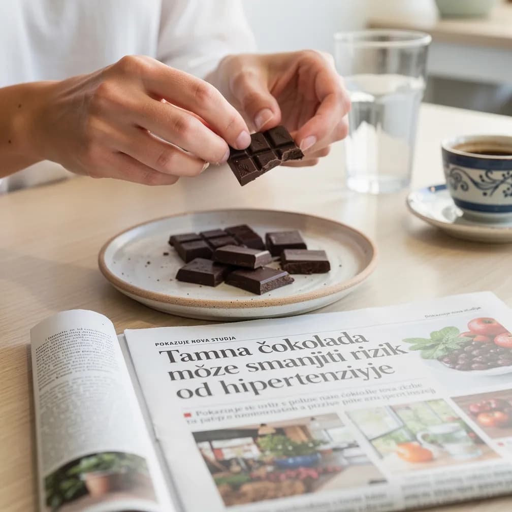 Tamna čokolada može smanjiti rizik od hipertenzije, pokazuje nova studija