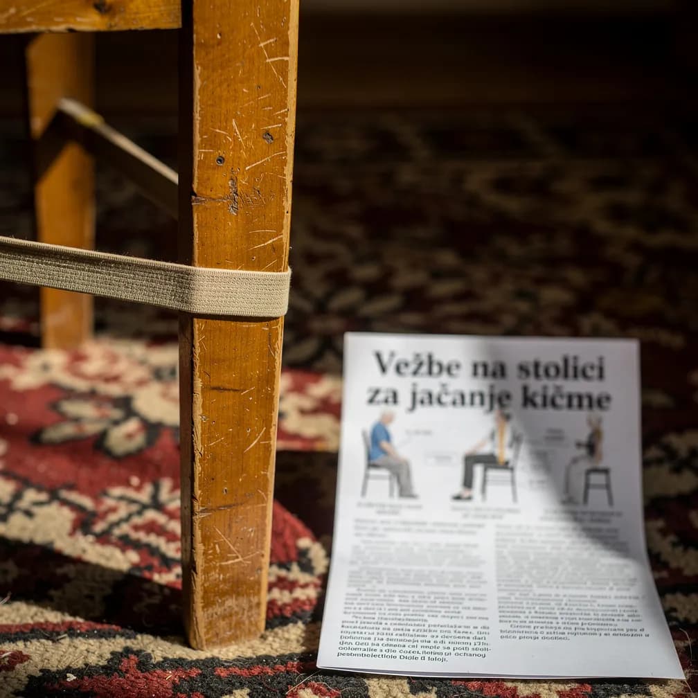 Vežbe na stolici za jačanje kičme za starije osobe